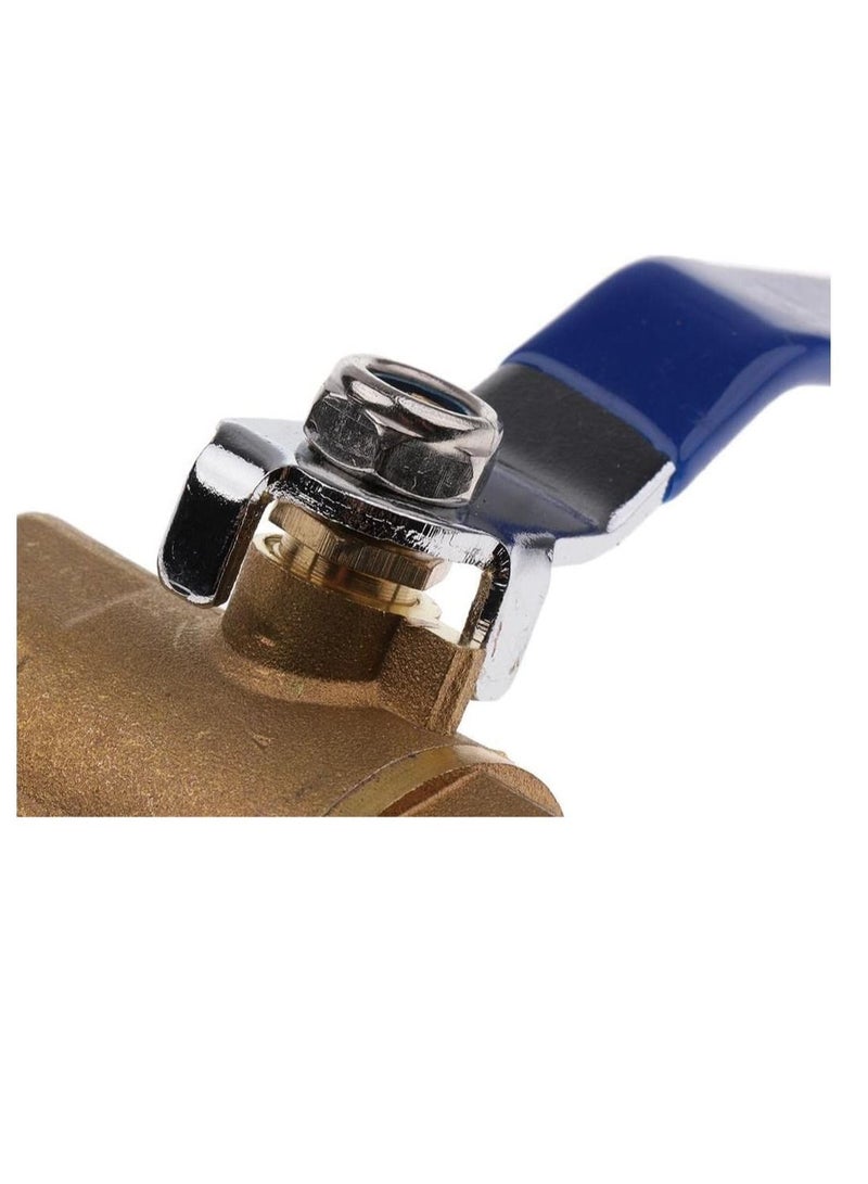 ABBASALI Brass Valve Water Air Pipe Hose Valve Pipe Fitting Blue Handle F-1/2'' - Image 2