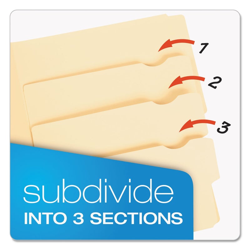 Pendaflex Divide It Up File Folders, Letter Size, Manila, 24/Pack (10770) - Image 5