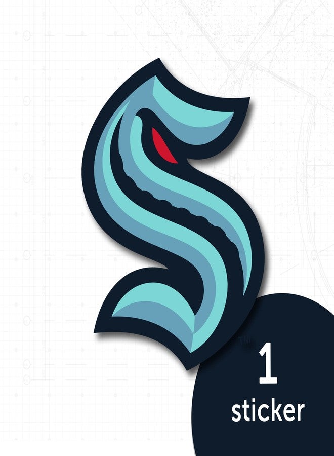 Desert Cactus Seattle Kraken Sticker NHL Team National Hockey League Vinyl Decal Laptop Water Bottle Car Scrapbook (Individual A) - Image 4