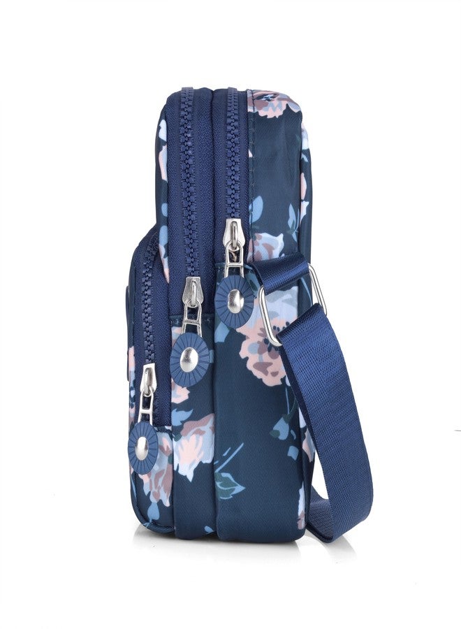 BAG IN ENTERPRISE BAG IN Crossbody Bag for Women- Casual Nylon Shoulder Bag, Lightweight & Comfortable for Daily, Travel, Outdoor Use (Blue Flower) - Image 5