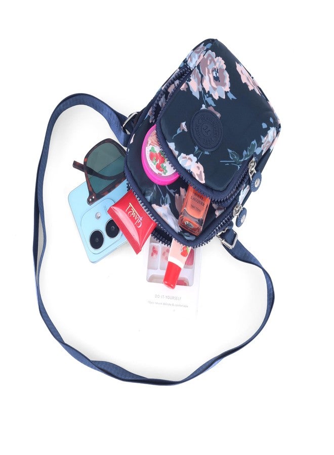 BAG IN ENTERPRISE BAG IN Crossbody Bag for Women- Casual Nylon Shoulder Bag, Lightweight & Comfortable for Daily, Travel, Outdoor Use (Blue Flower) - Image 4