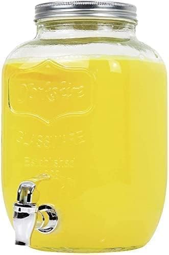 ARUZEN Premium Glass Dispenser with Tap and Airtight Steel Lid, Cold Beverage Dispenser for Beer, Water, Cocktails (4 LTR Glass Jar) - Image 2