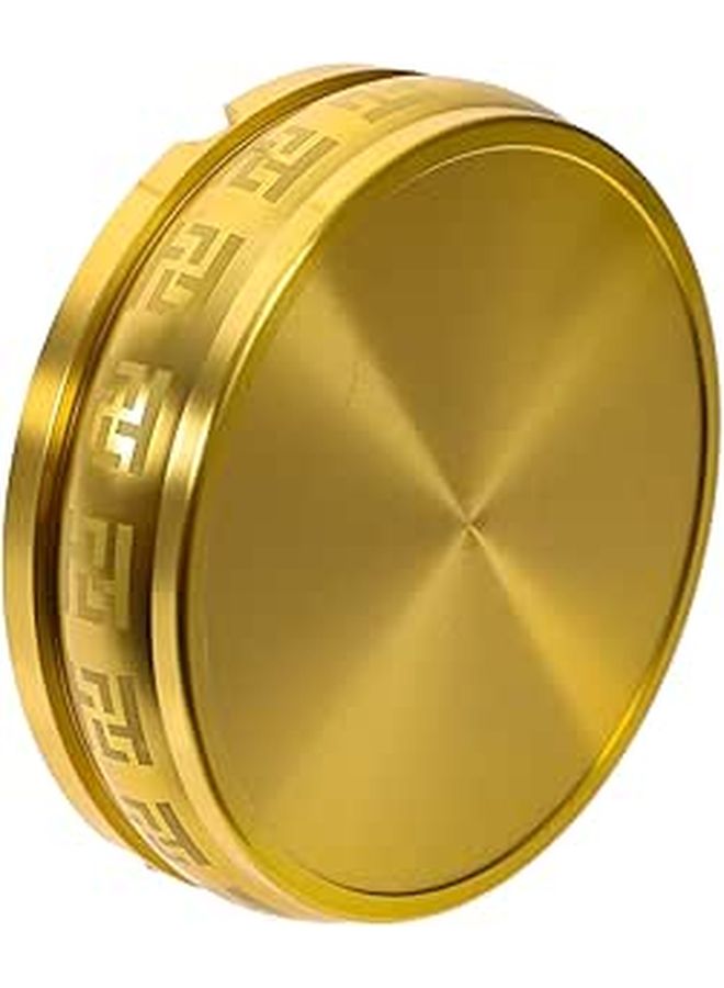 Brass Tabletop Ashtray With Hui Pattern Small Retro Metal Ash Holder For Home Office - Image 1