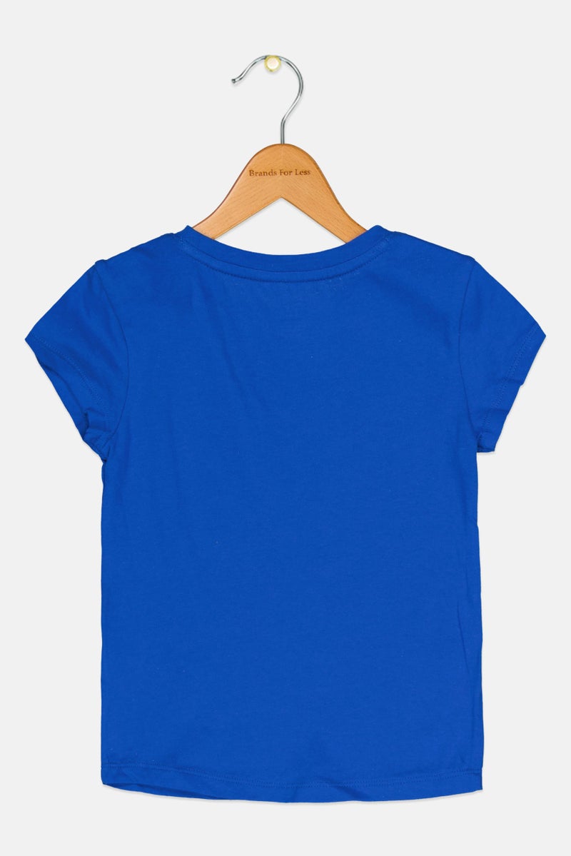 GAP Kids Girl Graphic Printed Short Sleeve T-Shirt, Blue - Image 2