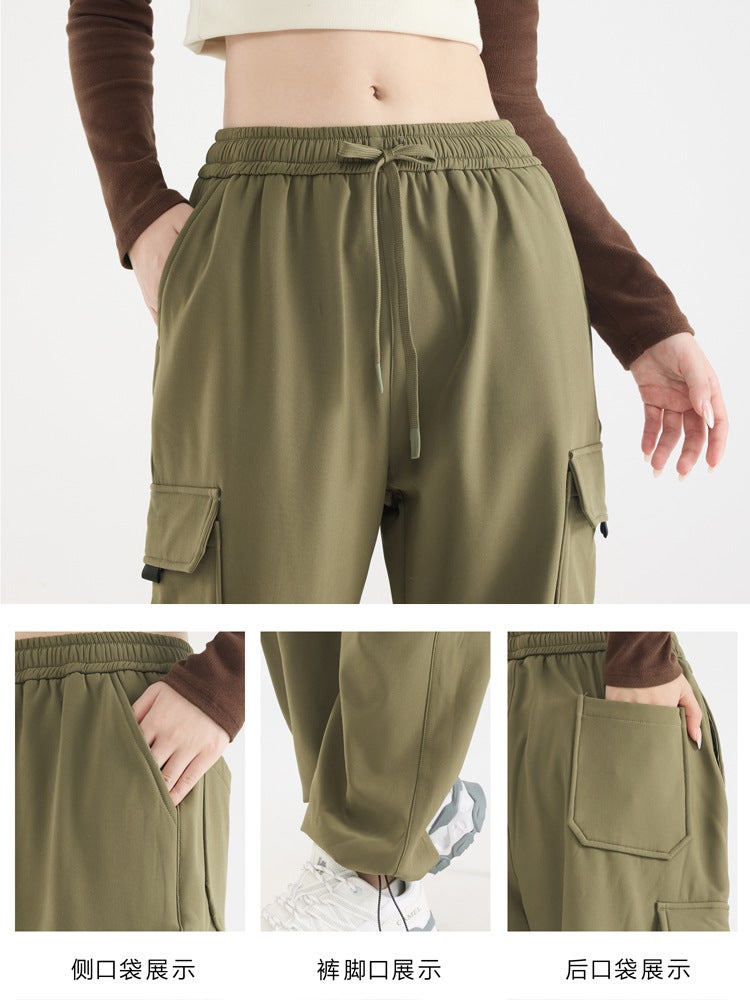 Cargo Pants For Women, Fleece-Lined Pants For Men, Multi-Pocket Thickened Leggings, Outdoor Windproof Assault Pants - Image 5