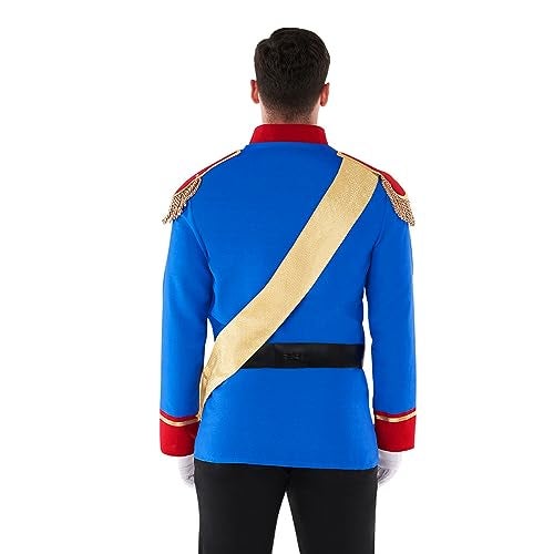 Morph Prince Charming Costume for Men – Royal Jacket, Sash & Belt – Adult Prince Halloween Costume For Men, Parties & Events, Large - Image 4