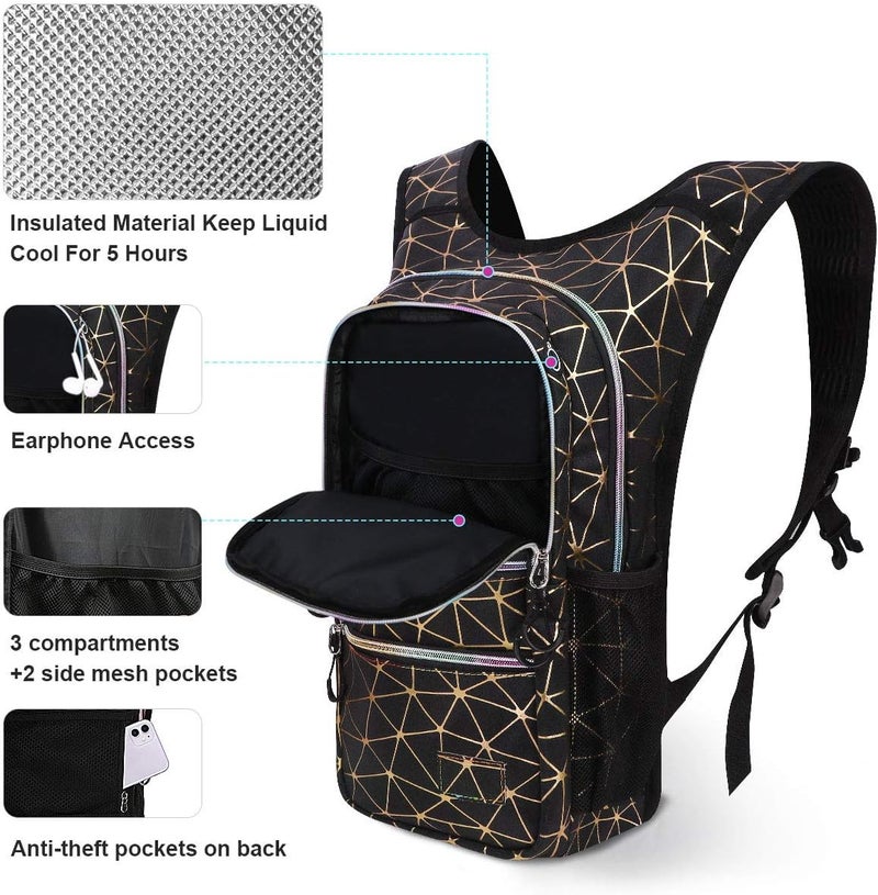 Mothybot Hydration Backpack Pack, Water Backpack 20L Capacities Included 2L Hydration Bladder, Festival Essential - Rave Hydration Pack Hydropack Hydro for Hiking, Running, Biking, Festival Gear - Image 4