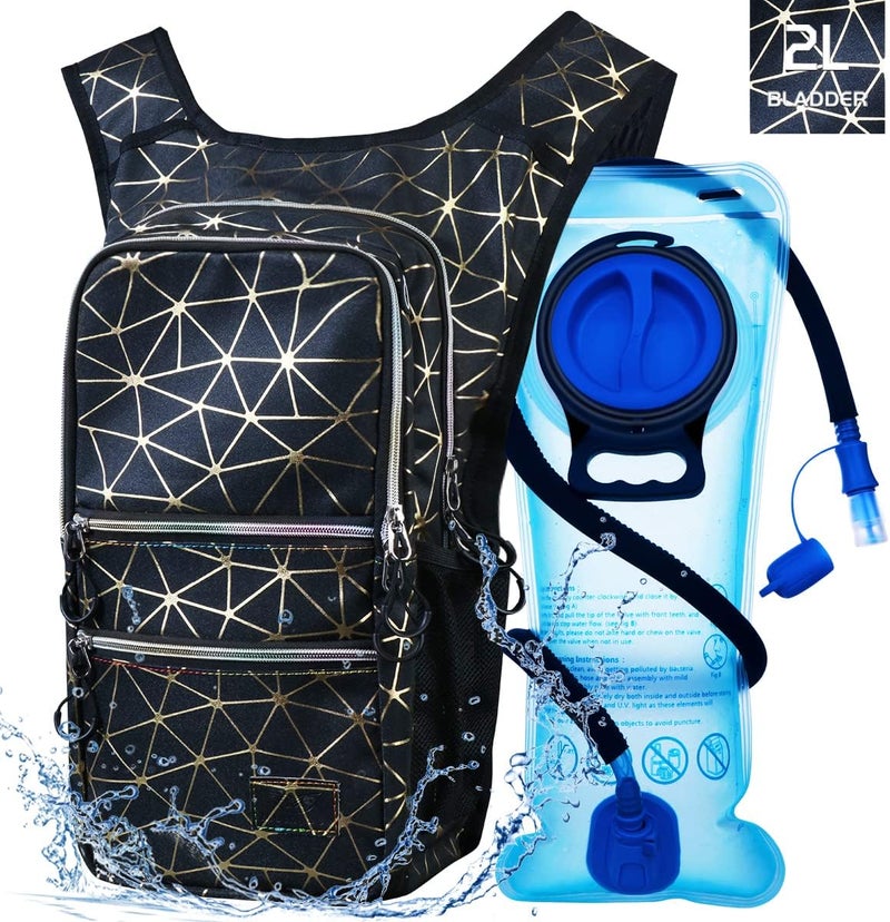Mothybot Hydration Backpack Pack, Water Backpack 20L Capacities Included 2L Hydration Bladder, Festival Essential - Rave Hydration Pack Hydropack Hydro for Hiking, Running, Biking, Festival Gear - Image 1