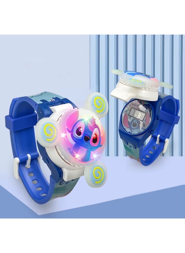 ساعة ستيتش الرقمية للأطفال - دوارة ومضيئة - Image 2