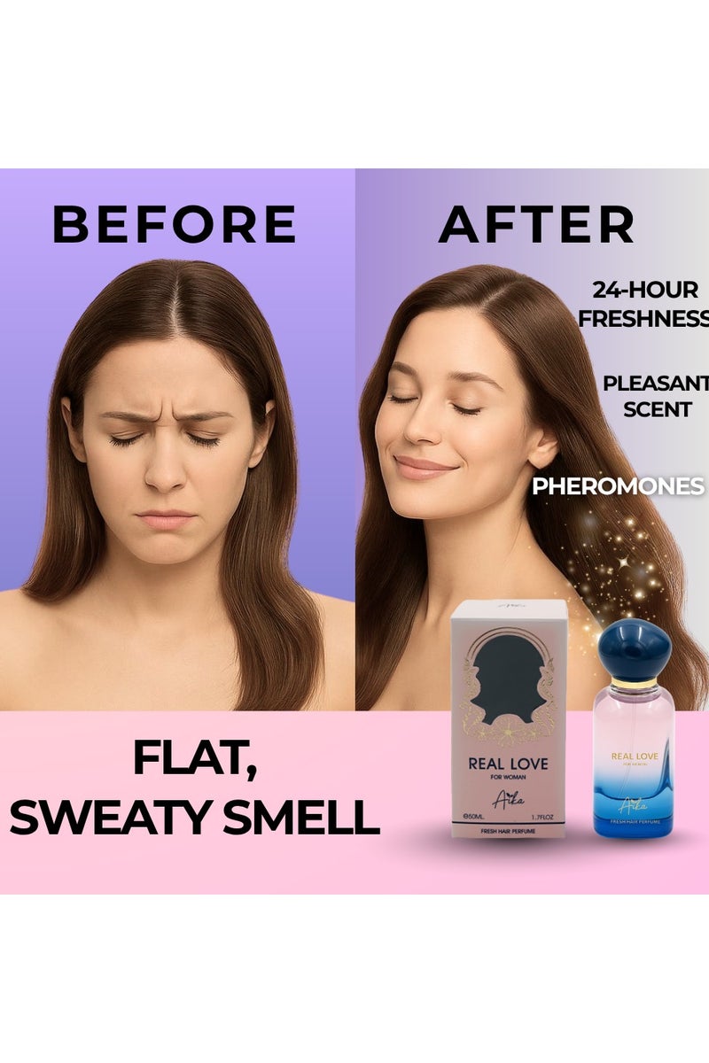 ايكا عطر أيكا ريل لوف للنساء، ٥٠ مل، عطر يدوم طويلاً للجسم والشعر، عطر خالٍ من الكحول للنساء بمزيج من زهر البرتقال والبرغموت ومسك الروم - Image 5