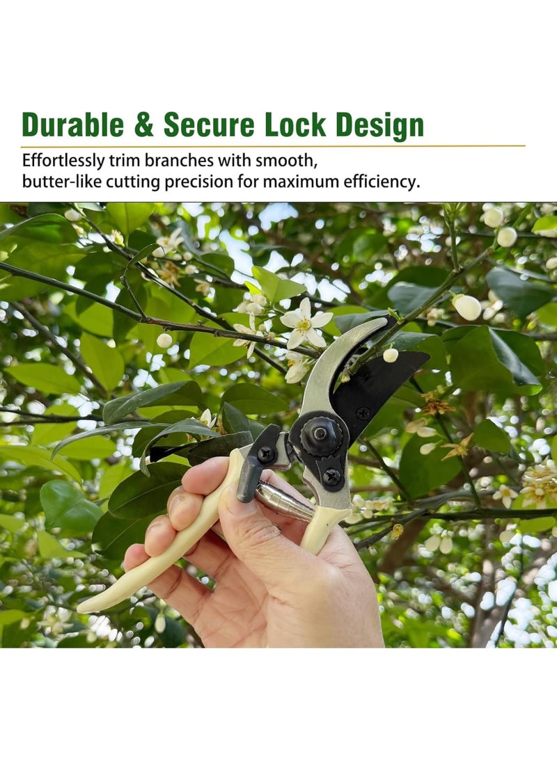 SYOSI Garden Tool Set, 9-Piece Heavy Duty Gardening Kit with Durable Steel Tools and Stylish Tool Bag with Multiple Pockets, Ergonomic Handles for Weeding Planting and Landscaping, Men and Women Gardeners - Image 3