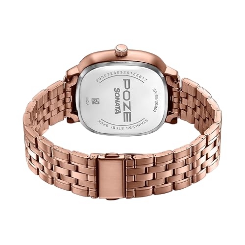 Sonata Deep Currants Quartz Brown Square Dial Men's Watch | Stainless Steel Material | Multi Color Band - SP70072KM02 - Image 2