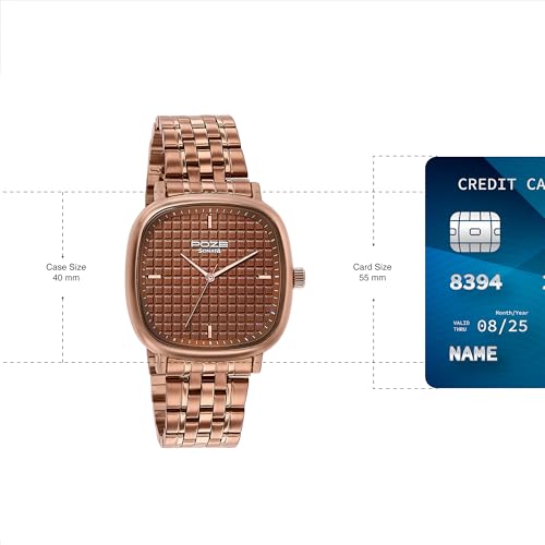 Sonata Deep Currants Quartz Brown Square Dial Men's Watch | Stainless Steel Material | Multi Color Band - SP70072KM02 - Image 3