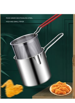 Furtey Halal-Certified Stainless Steel Deep Fryer - 1.2L Arabic Kitchen Fry Pan with Oil Filter & Clip, Gas Stove Safe Non-Stick Design for Sambusa/Luqaimat & Desert Camping (SASO Certified, 3PC Set)  - Image 5