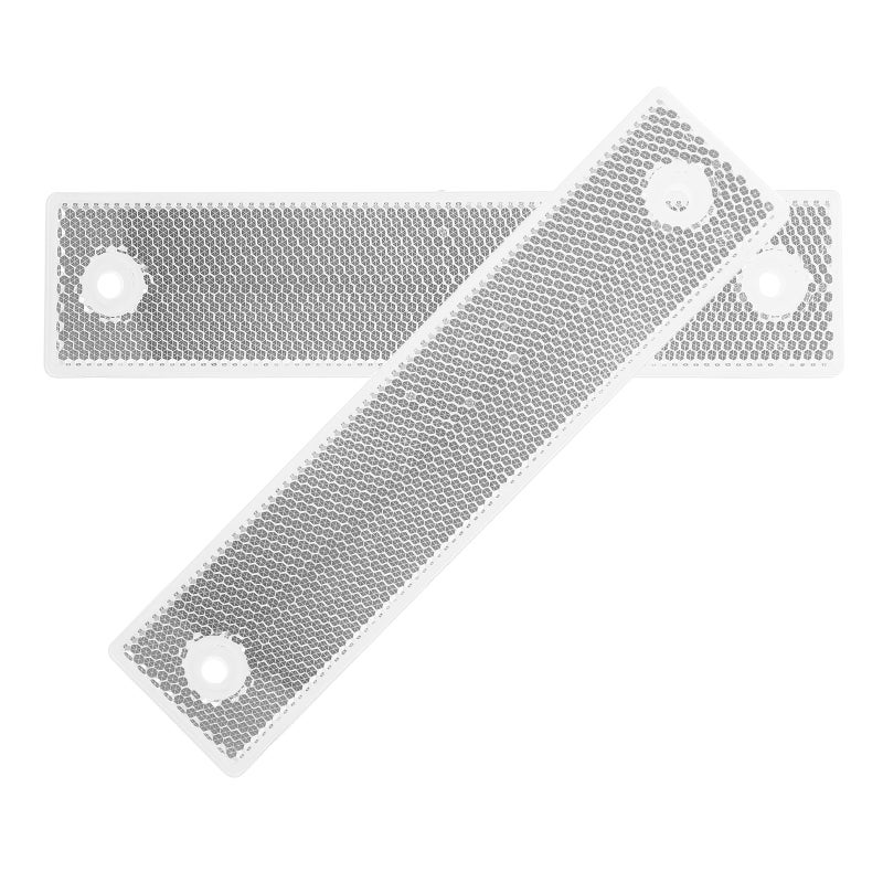 2pcs Highway Safety Rectangular Guardrail Reflector Reflective Road Markers Driveway Markers For Enhanced Night Visibility And Traffic Safety - Image 1