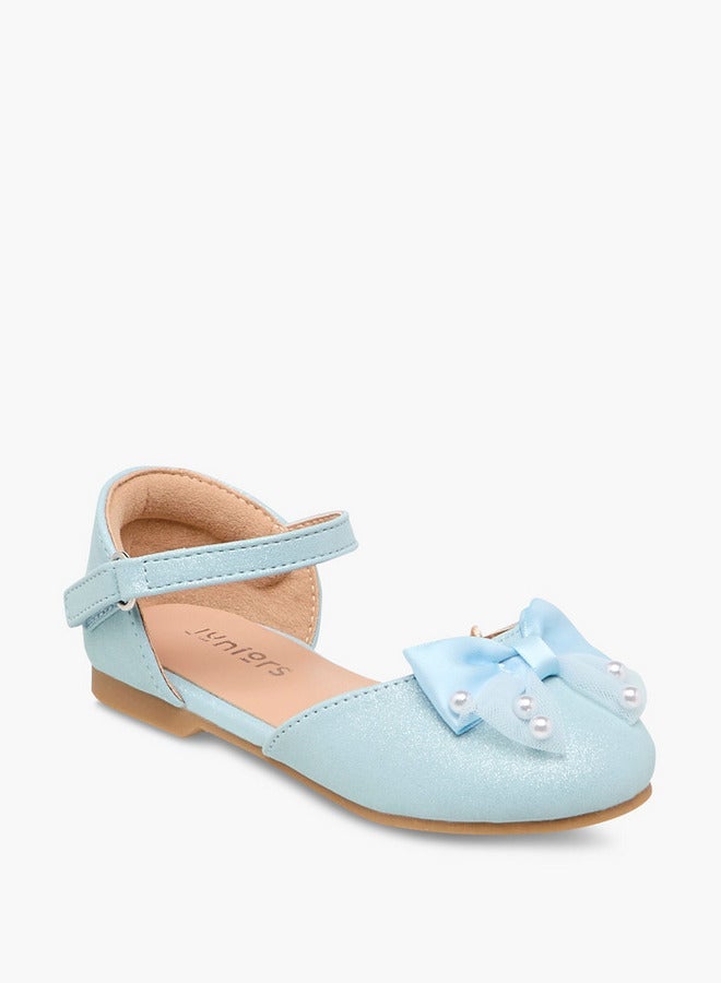 جونيورز حذاء باليرينا مزين بفيونكة مع إغلاق بشريط لاصق - Image 2