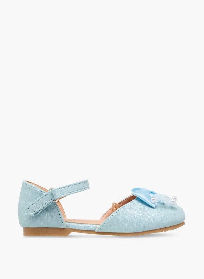 جونيورز حذاء باليرينا مزين بفيونكة مع إغلاق بشريط لاصق - Image 2