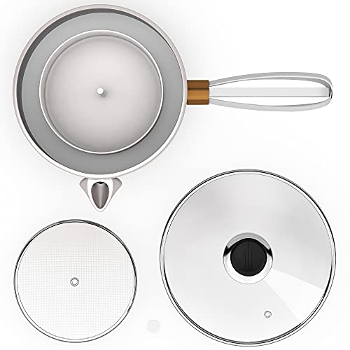 Bru Chai BruChai Brewer - Classic Chai Brewing Pot with Built-In Mesh Strainer - No-Mess Brewing Vessel with Non-Stick Coating - Patented Handy Brew & Pour Steel Teapot with Burn-Proof Handle - Image 3