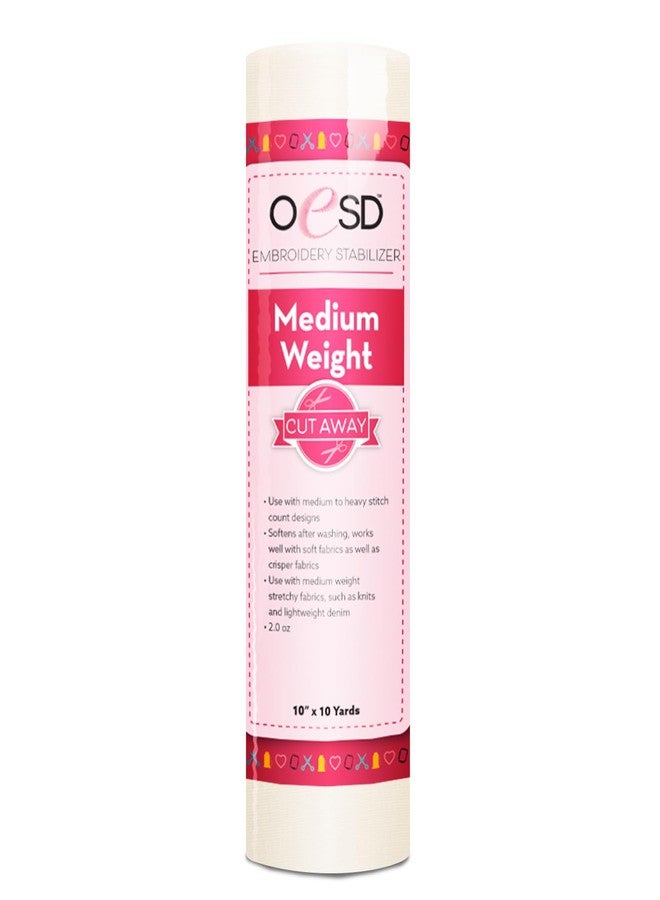 OESD Medium Weight Cut Away Embroidery Stabilizer 10" x 10 Yd Roll - Image 1