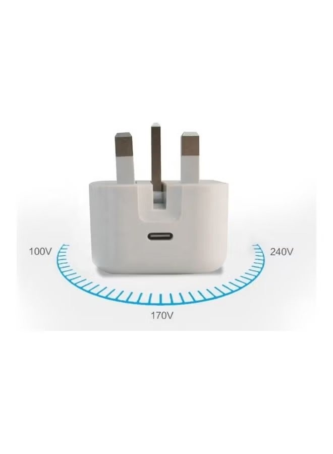 Wall Charger , Type-C Port For iPhone White - Image 4