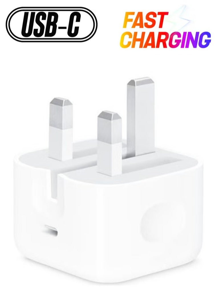 Wall Charger , Type-C Port For iPhone White - Image 1