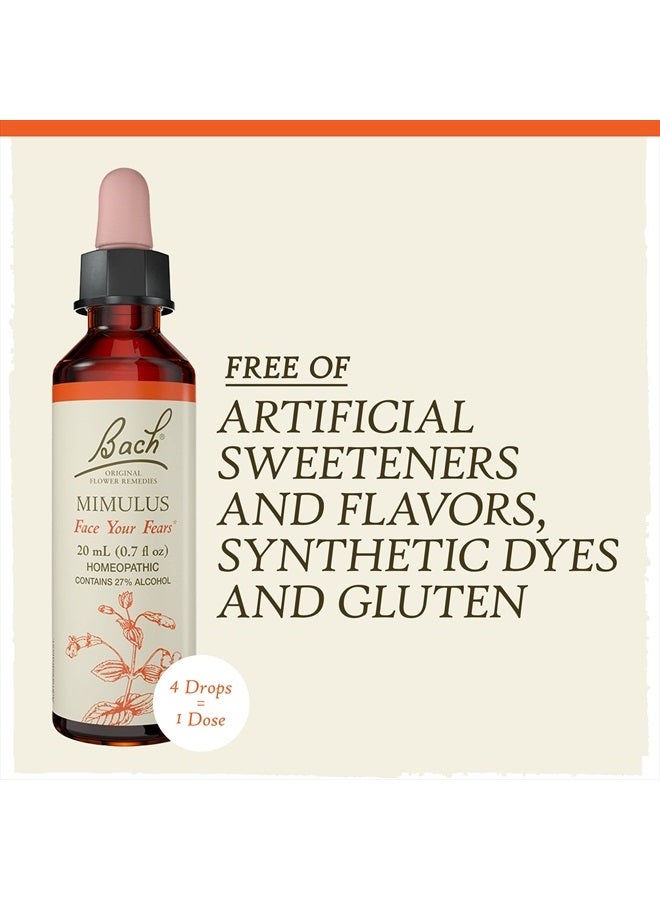 Bach Original Flower Remedies, Mimulus - Face Your Fears - Natural Homeopathic Flower Essence for Emotional Balance - Vegan, Gluten Free, Sugar Free - 20mL Dropper - Image 5