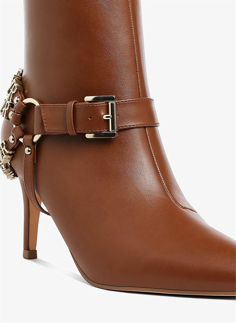 London Rag Tan Harness Detail Stiletto Boots in Tan for Women | Best Price UAE