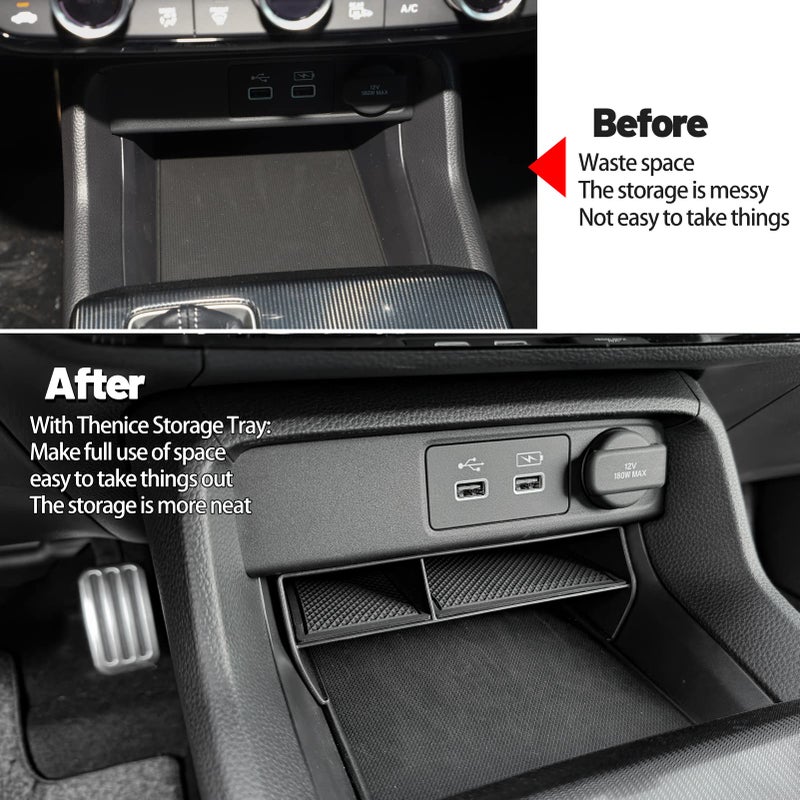 Thenice for 11th Gen Civic Center Console Organizer Caddy Glove Storage Box Compatible with Honda Civic 2022 2023 2024 2025 - Image 2