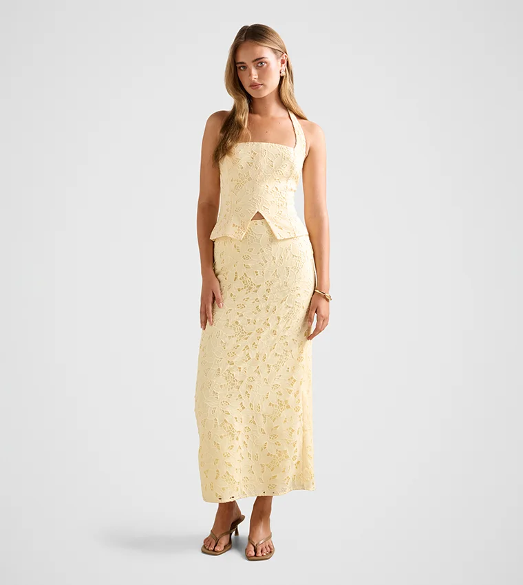 Forever New  Andie Lace Maxi Skirt for Women | Best Price UAE