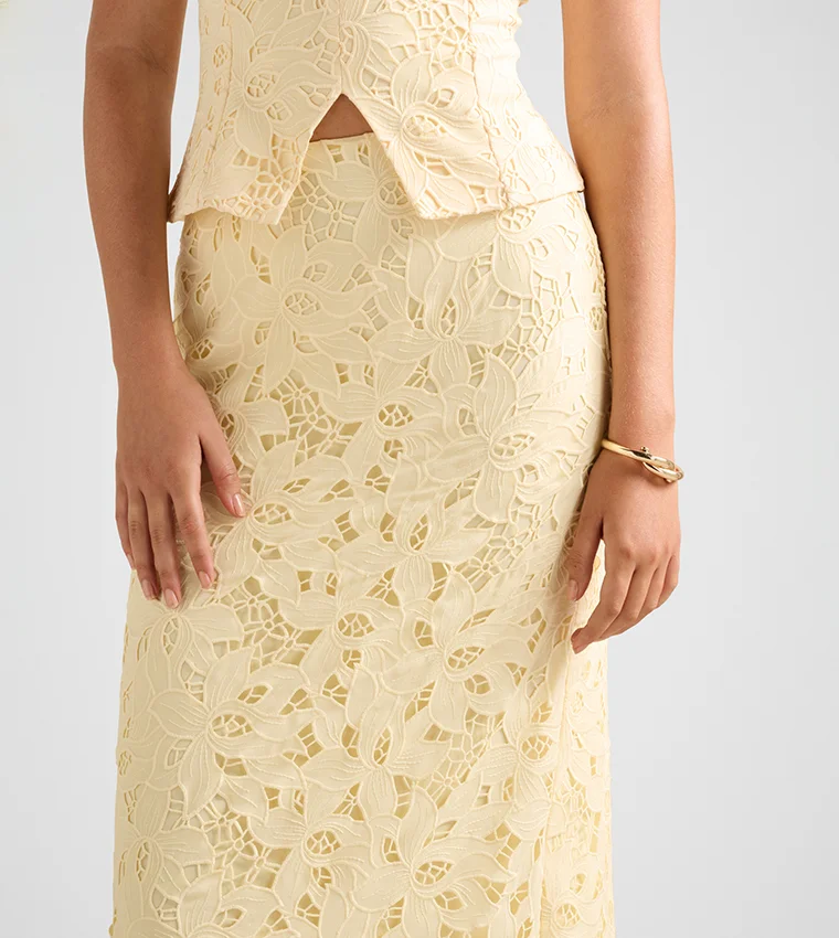 Forever New  Andie Lace Maxi Skirt for Women | Best Price UAE