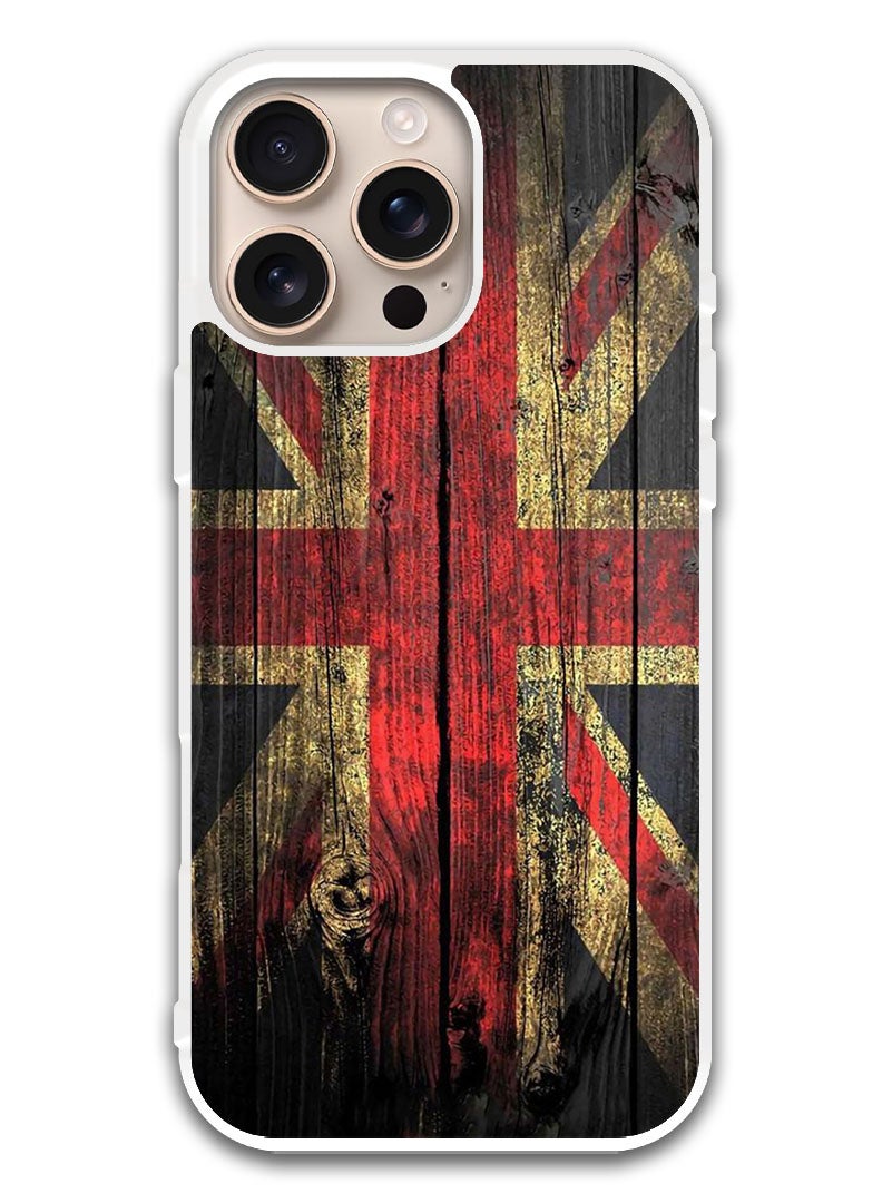 Theodor Protective Case Cover For APPLE IPHONE 16 Pro Max Vintage wood (White Bumper) - Image 1