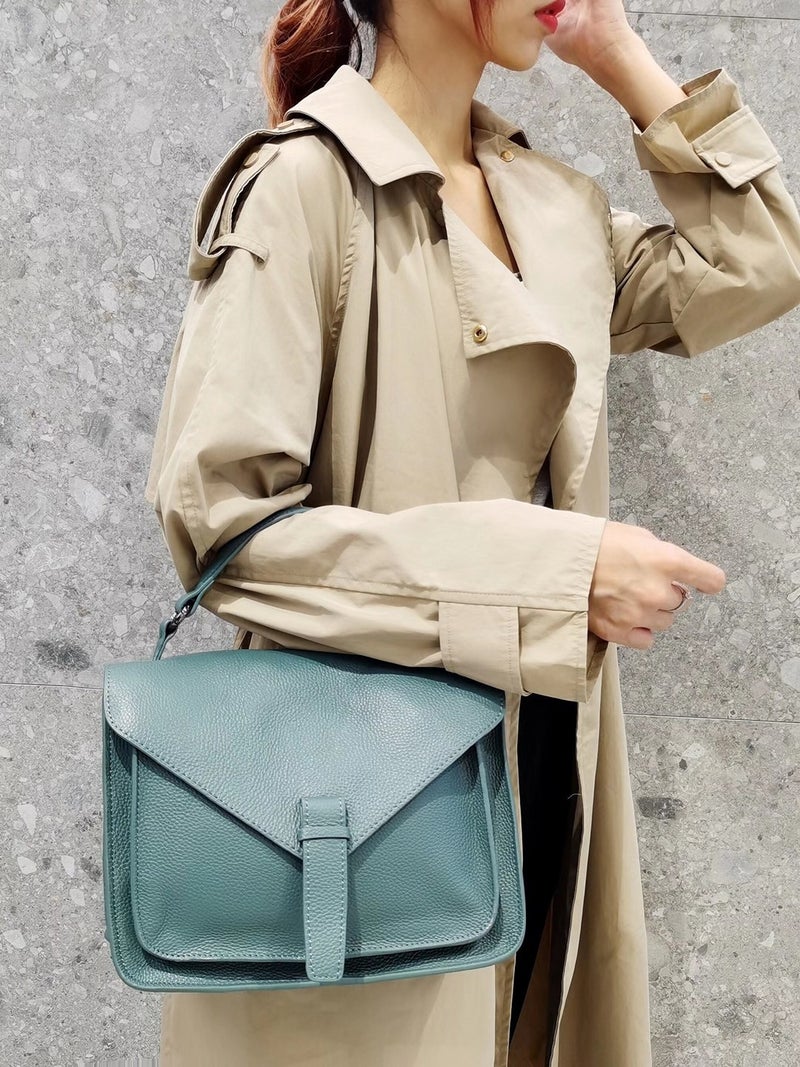 Bags Retro Messenger Bag Genuine Leather Women'S Bag Commuting Women'S Shoulder Bag Tote Bag Casual - Image 4