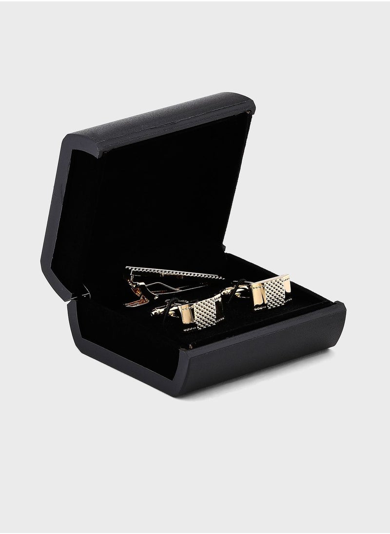 Robert Wood - Cufflink & Tie Pin Set In Gift Box - Image 1