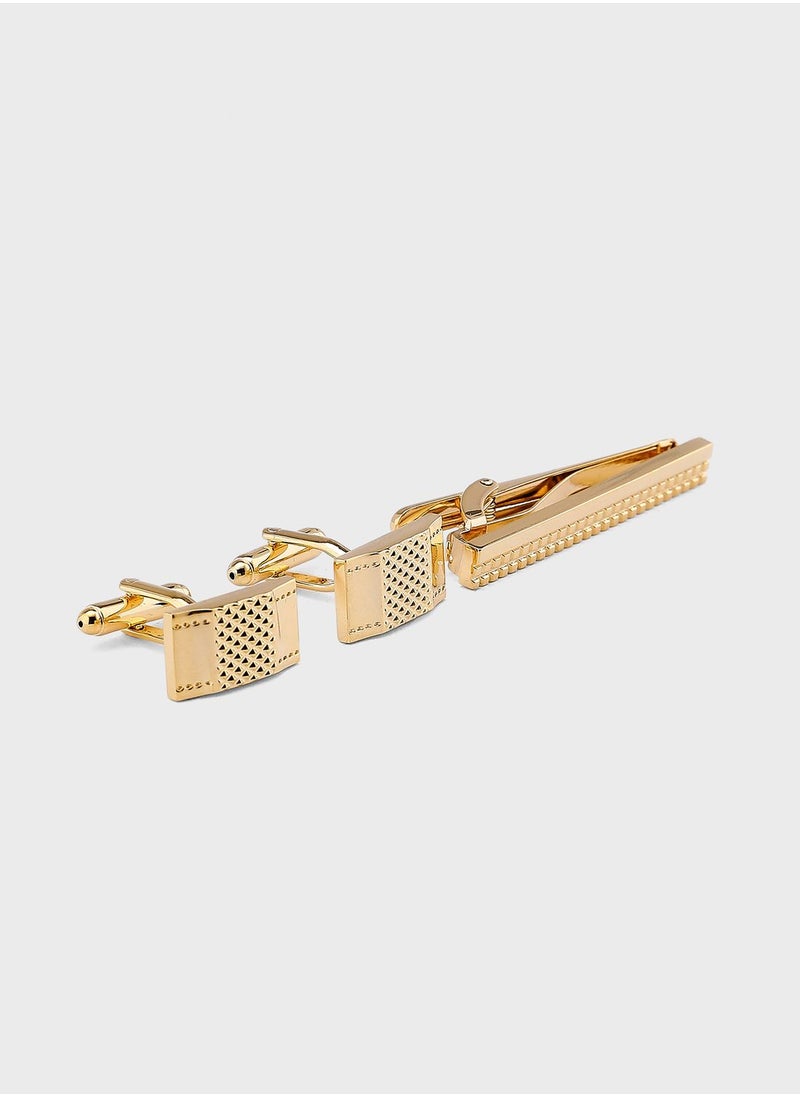 Robert Wood - Cufflink & Tie Pin Set In Gift Box - Image 1