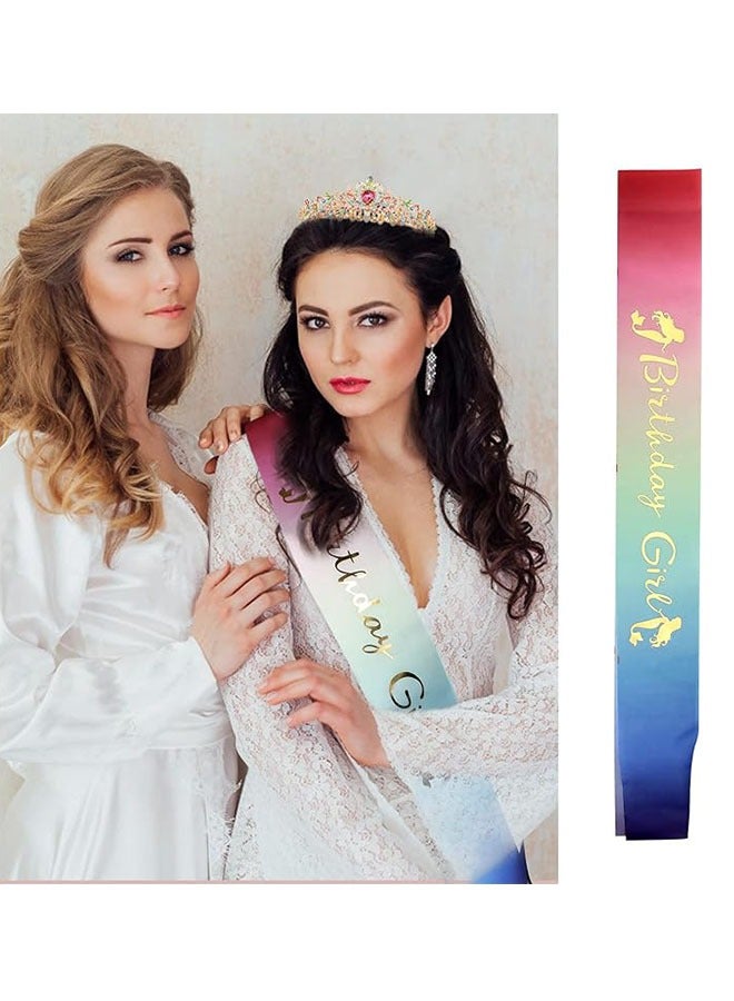 تيارات عيد الميلاد للفتيات، تاج عيد الميلاد مع الشش، حورية البحر الملونة عيد الميلاد فتاة التيارا مع ستراب، زينة حفلة عيد ميلاد الأميرة هدايا - Image 2