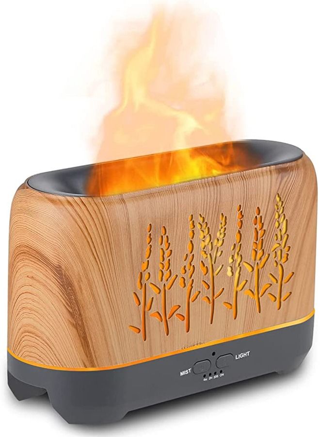 PADOM موزع زيت عطري بادوم مع ضوء لهب محدث هادئ للغاية لموزعات الزيوت العطرية ورذاذ مرطبات الهواء مع 3 أوضاع رذاذ و 4 مؤقتات وإيقاف تلقائي بدون ماء للاستخدام في المنزل أو المكتب - Image 1