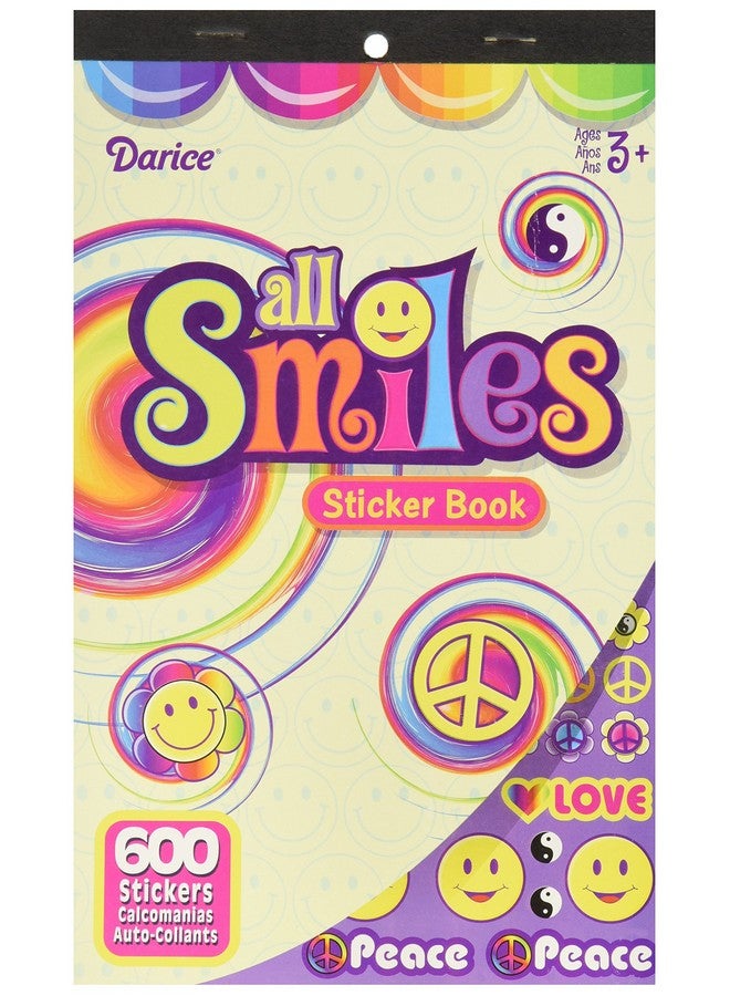 Darice 600 Piece All Smiles Theme Sticker Book Multicolor - Image 1