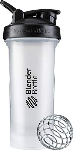 BlenderBottle Classic V2 Shaker Bottle Perfect for Protein Shakes and Pre Workout, 28-Ounce, Clear/Black - Image 1