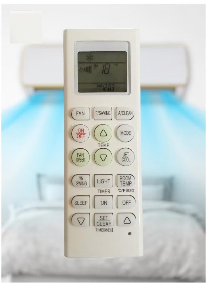 JAJEEK جهاز تحكم عن بعد بديل لمكيف الهواء - متوافق مع طرازات AKB73315611، AKB73756207، AKB35149807، AKB73635606، AKB73795706، AKB35149813 | جهاز تحكم عالمي للتحكم الكامل في المكيف - سهل الاستخدام، موثوق، ومثالي لضبط درجة الحرارة بسلاسة على عدة طرازات مكيفات. - Image 2