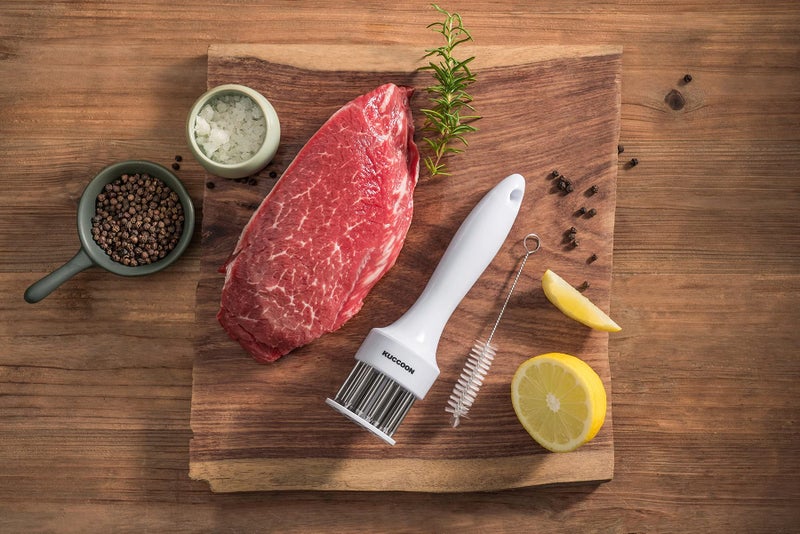 KUCCOON Meat Tenderizer Tool (Pack of 2) Stainless Steel Needle Ultra Sharp 24 Blade Tenderizer Tool for Tenderizing Beef Chicken Steak Veal Pork - Image 5