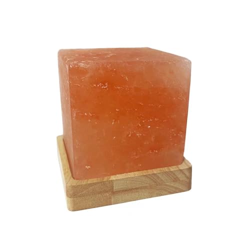 YZYOE USB Himalayan Warm Light Salt Lamp Atmosphere Decorative Salt Light with Solid Wood Base Natural Crystal Rock BedHead Night Lamp Gift of Handicrafts for Friends - Image 3