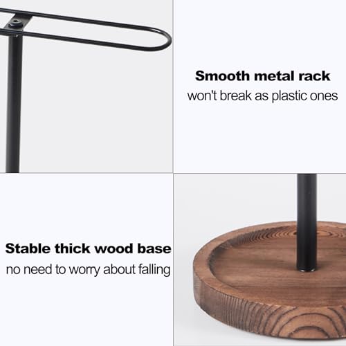 BDBDYEAY Sunglass Organizer, Multiple Glasses Holder Stand for Men and Women, Wood Eyeglass Holder Rack, Metal Sunglasses Organizer Storage for dresser, desk, bedroom, nightstand - Image 3
