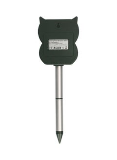 NIBEMINENT Solar Powered Ultrasonic Animal Scarer Black/Silver  - Image 3