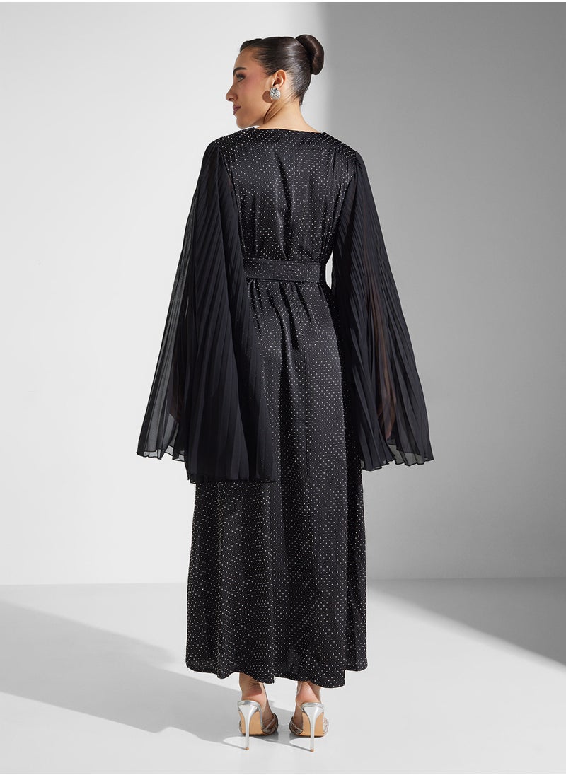 Khizana Jalabiya With Pleated Sleeves  - Image 2