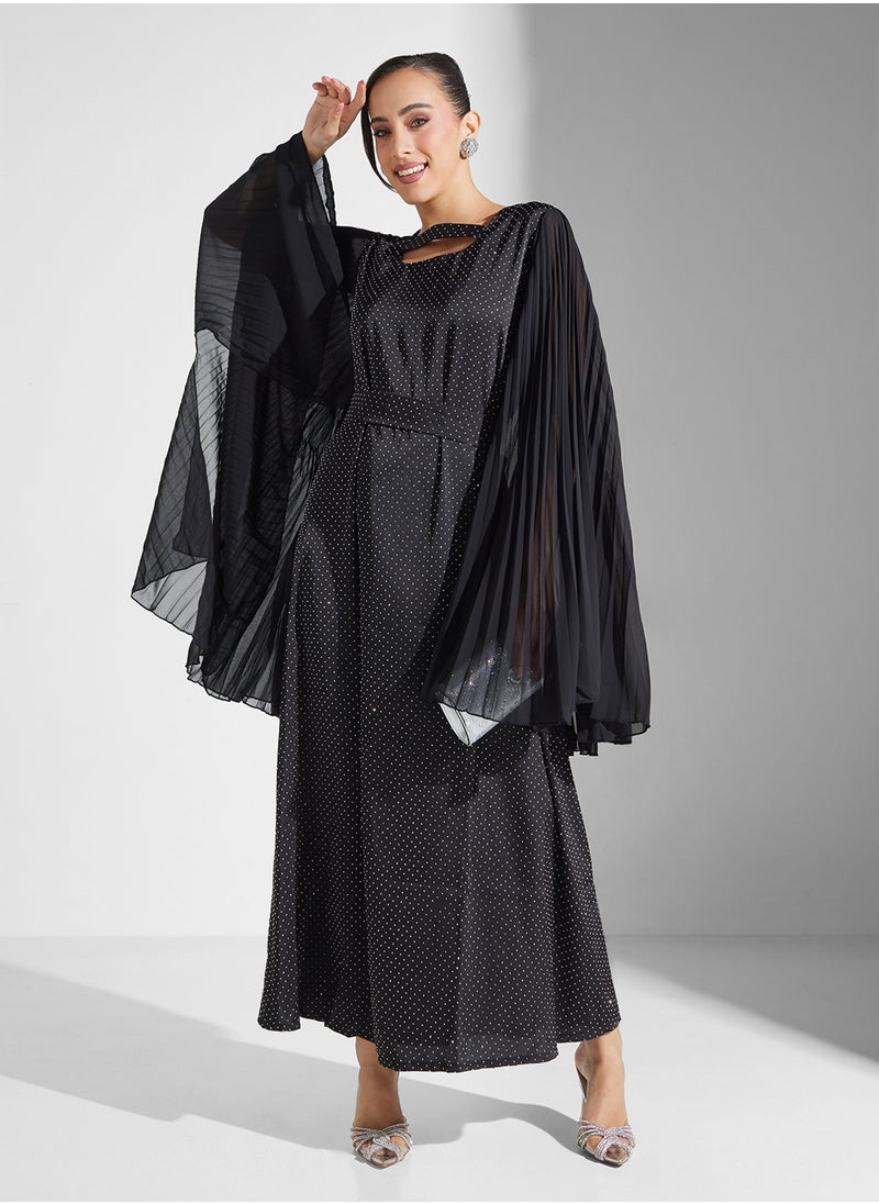 Khizana Jalabiya With Pleated Sleeves  - Image 4