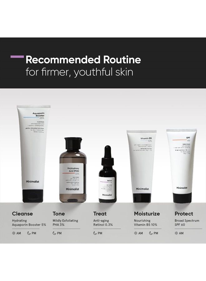 MINIMALIST سيروم ريتينول 0.3% للوجه لمكافحة الشيخوخة، 30 مل | سيروم ليلي للوجه مع الريتينول وQ10 لتقليل الخطوط الدقيقة والتجاعيد | للنساء والرجال - Image 3