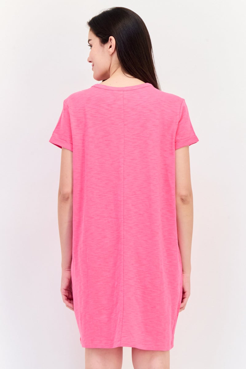 GAP Women Brand Logo Mini Dress, Pink - Image 2