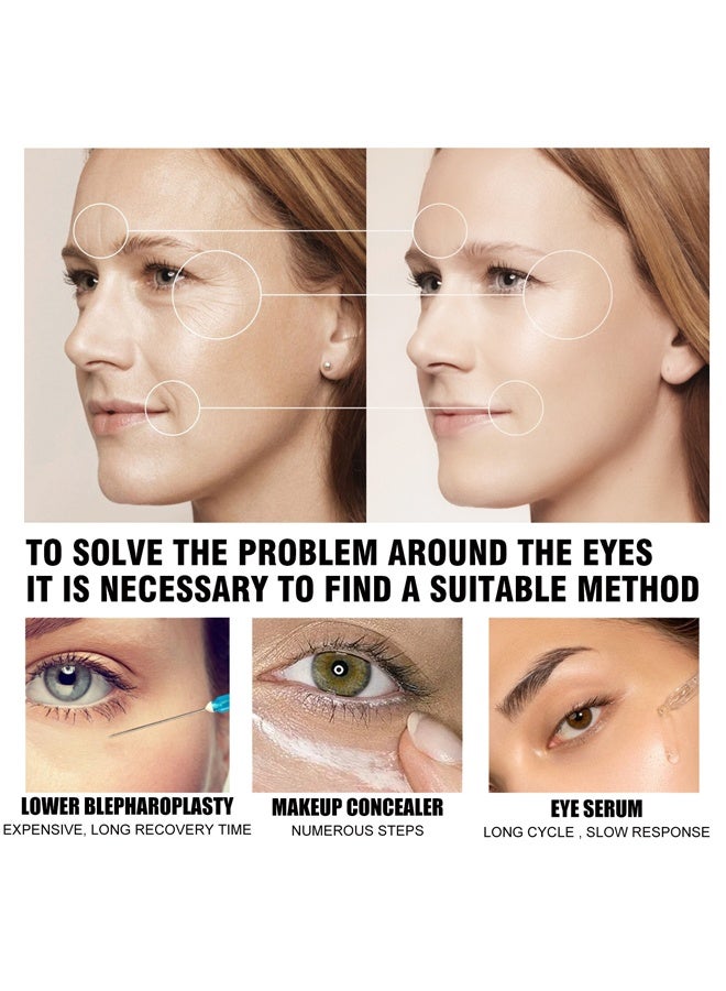 Hoygi Instant Firm Eye Tightener,Eye Firming Cream, Instant Under Eye Tightener, For Puffiness And Bags Under Eyes, Naturally Eliminate Wrinkles, Puffiness, Dark Circle and Bags 30ml - Image 3