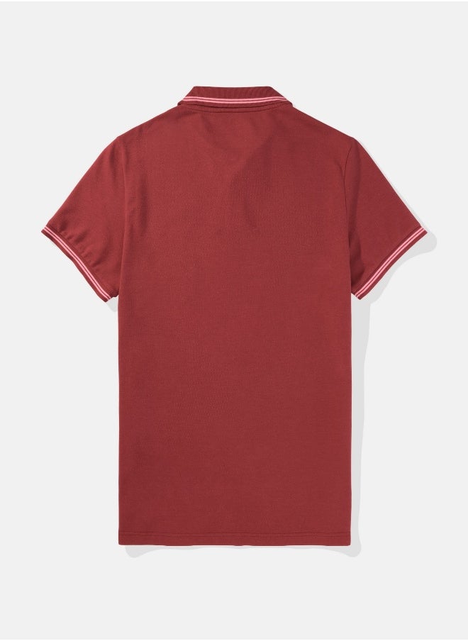 American Eagle - AE Slim Fit Tipped Flex Pique Polo Shirt - Image 1