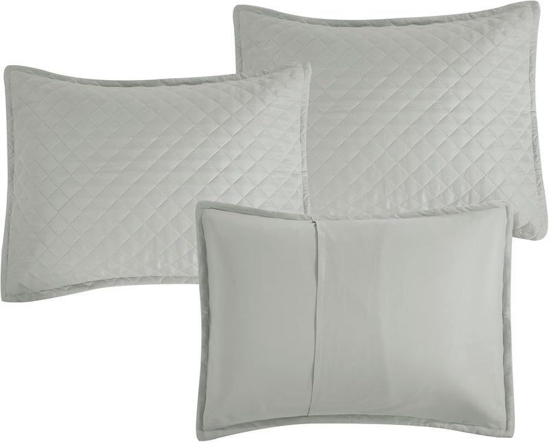 HOMBYS Daybed Cover Sets- Diamond Stitching Daybed Bedding Set, All Season Cozy Bedding with Bedskirt with Shams, Microfiber Filling, 5 Pieces, Light Grey - Image 5